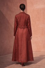 Load image into Gallery viewer, Red Slowburn hand embroidered trench
