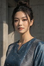 Load image into Gallery viewer, Solid Teal Polka Hand Embroidery Dress
