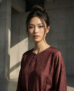 Load image into Gallery viewer, Wine Nightcap Polka Dress
