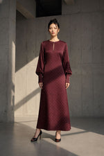 Load image into Gallery viewer, Wine Nightcap Polka Dress
