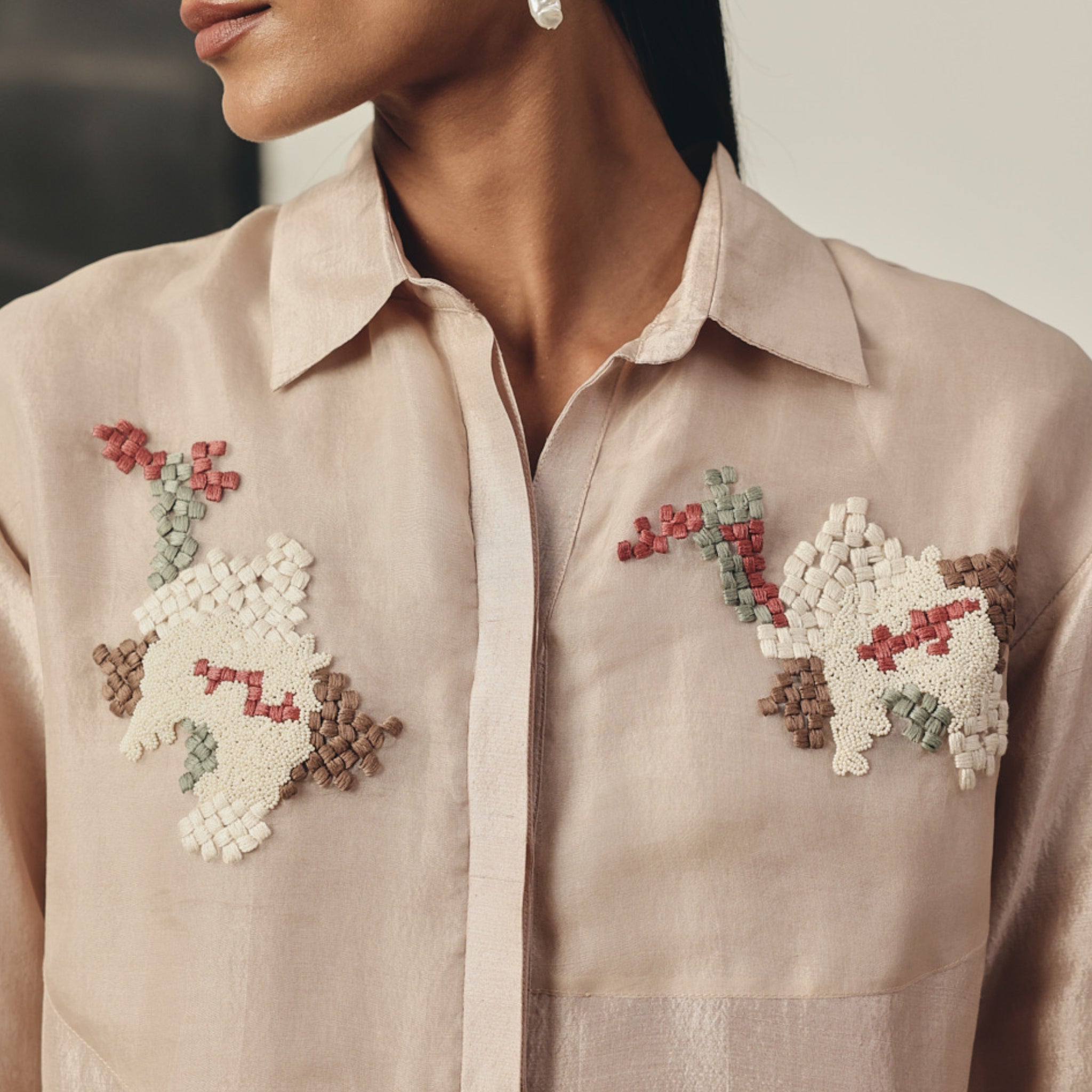 Blur Embroidered Shirt