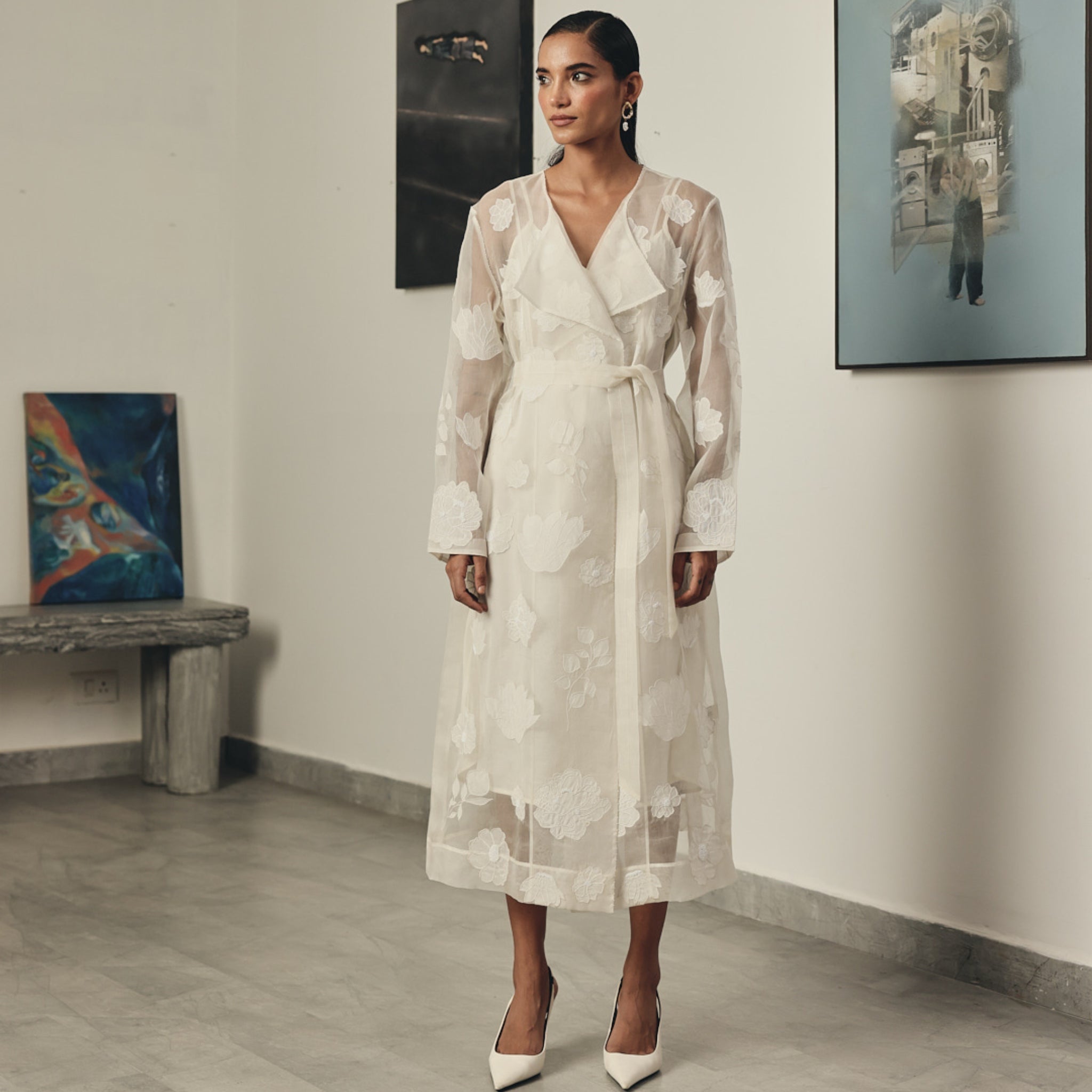 Lucent Organza Trench
