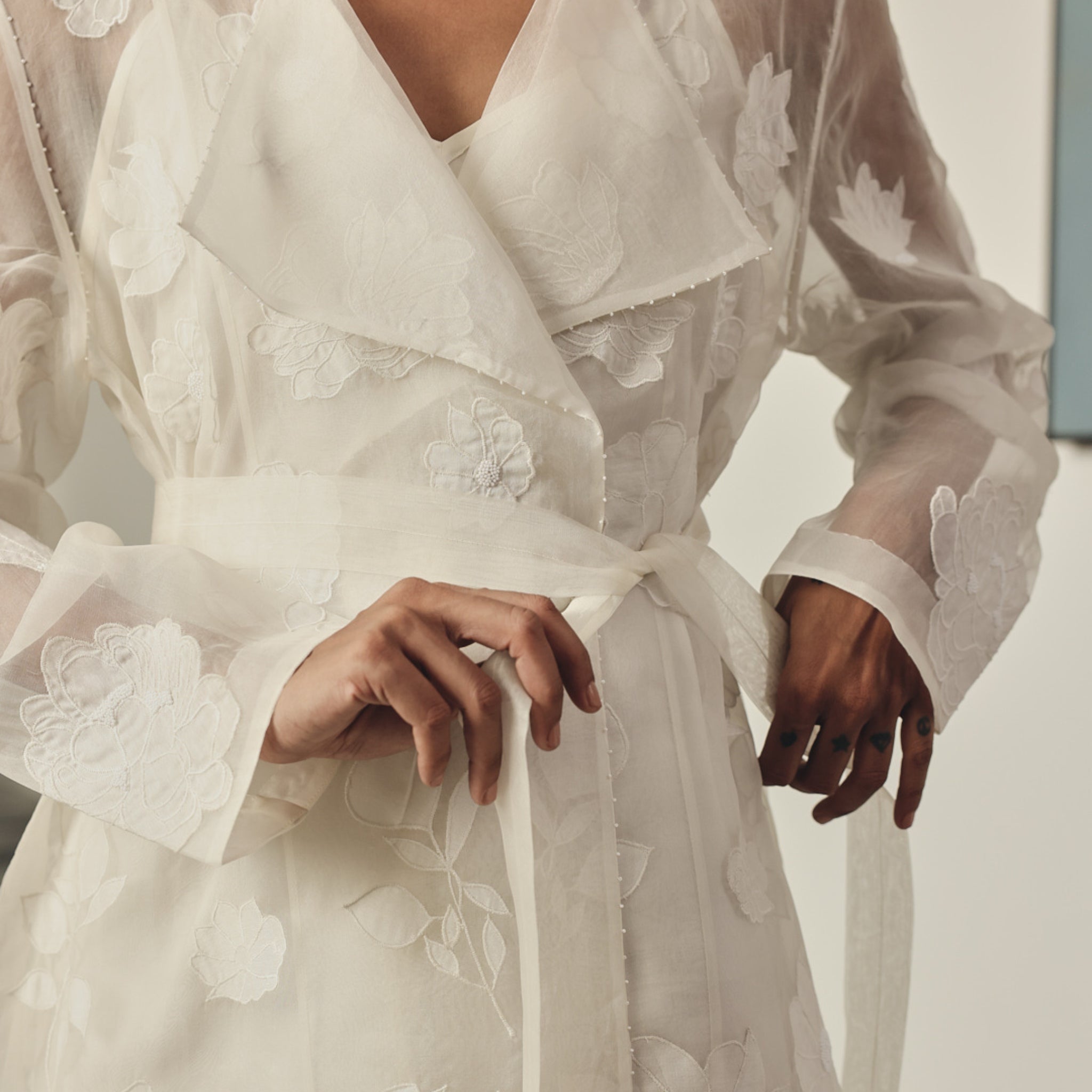 Lucent Organza Trench
