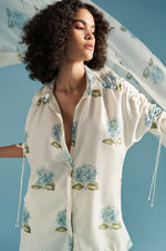 Load image into Gallery viewer, Spree Drawstring Silk Shirt
