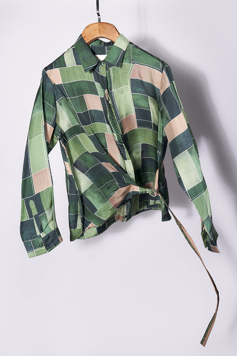 Smasher Green checks Silk shirt