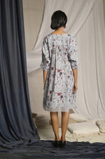 Load image into Gallery viewer, House Print Blue Dress
