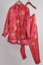 Load image into Gallery viewer, Fuchsia printed shirt with printed pants Coordinated set
