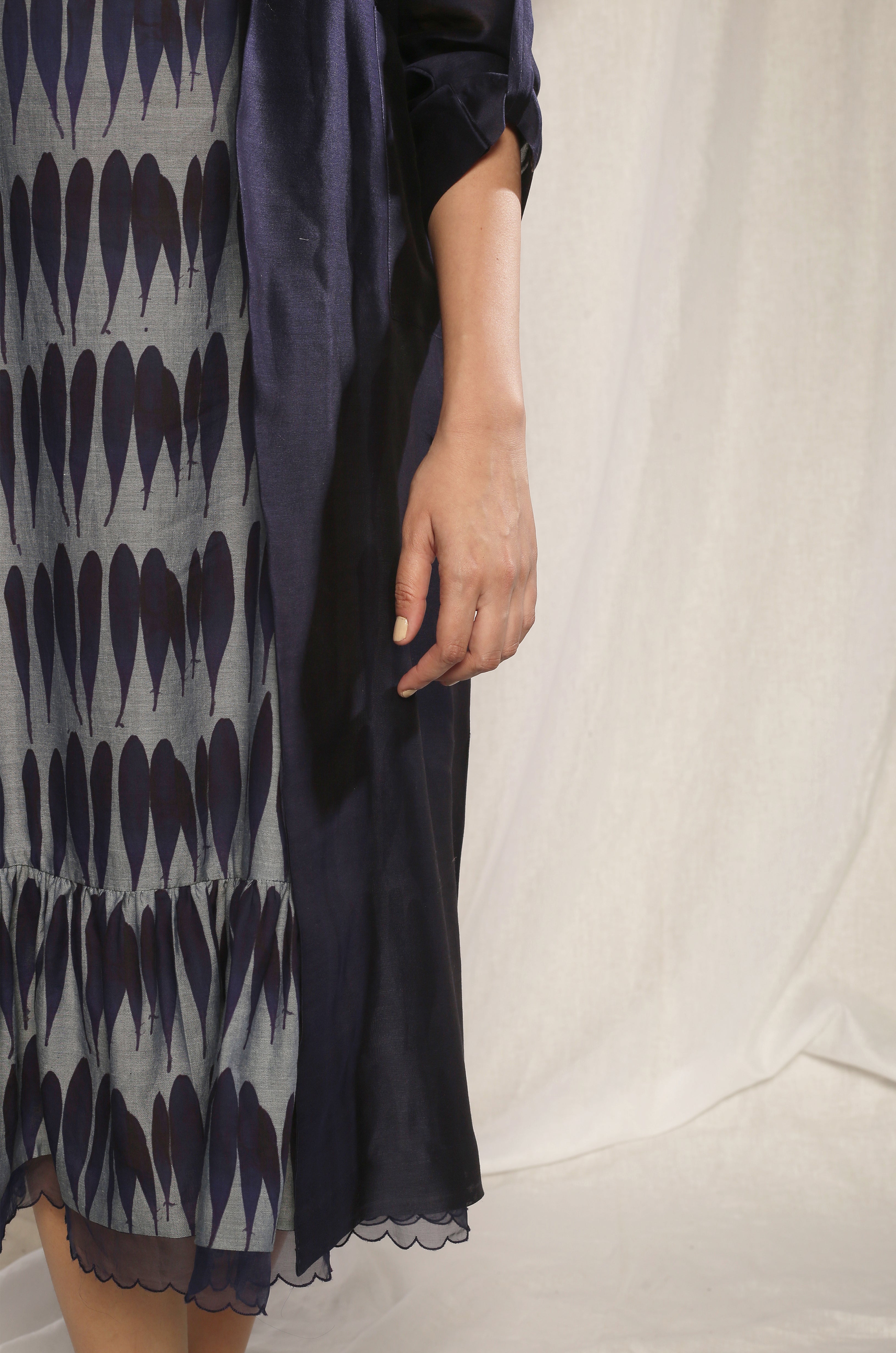 Leaf Print Graded Dress