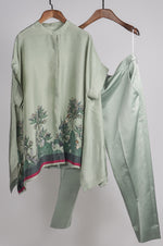Load image into Gallery viewer, Mint tree printed top with solid pants Coordinated set

