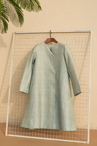 Mint quilted silk jacket