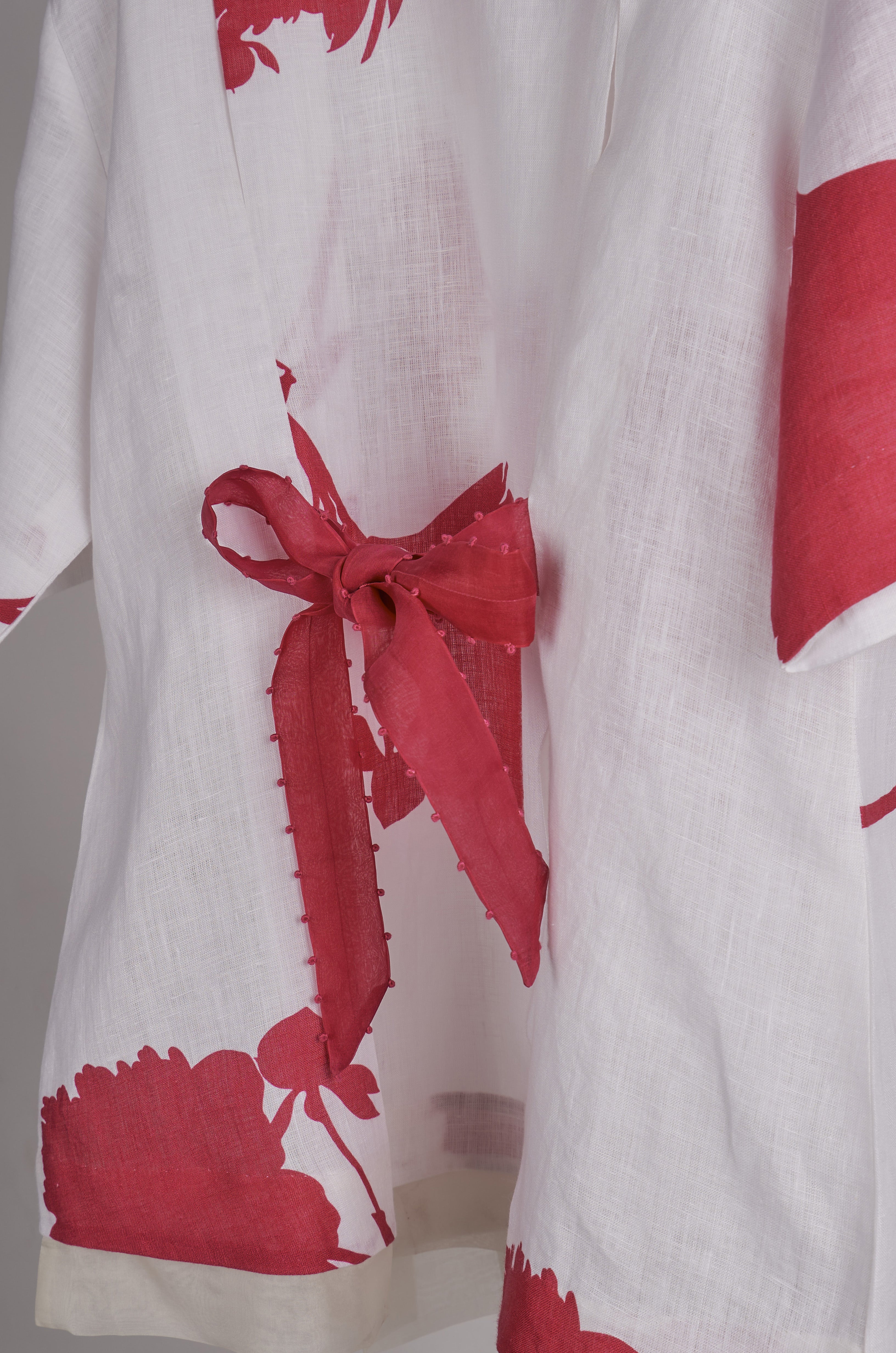 Pink and white print on print Linen Co-ord Set