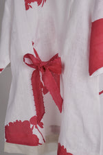 Load image into Gallery viewer, Pink and white print on print Linen Co-ord Set
