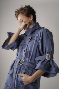 Odette Denim Floral Trench