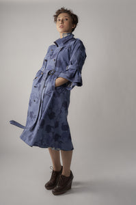 Odette Denim Floral Trench