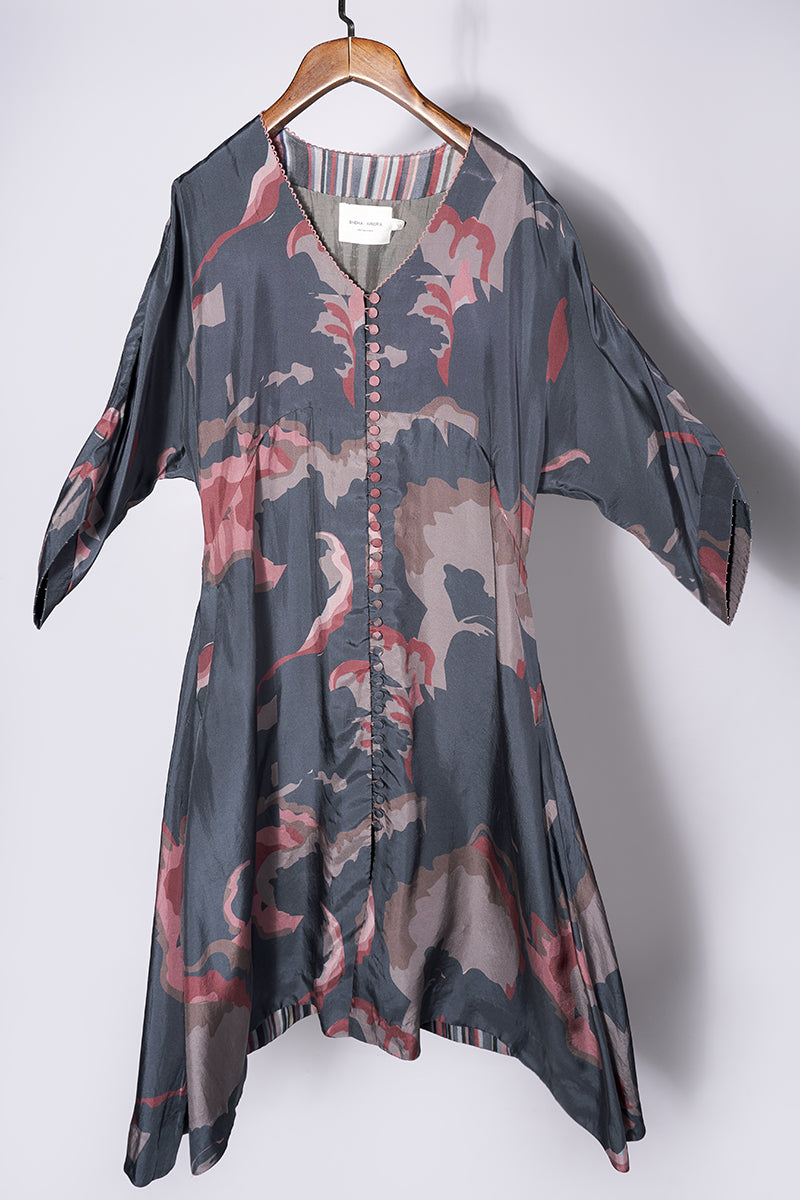 Dusked abstract print dress