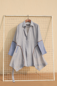 Light blue flared  jacket