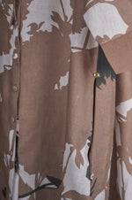 Load image into Gallery viewer, Beige print on print Linen Co-ord Set
