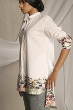 Load image into Gallery viewer, House Print Asymmetric Shirt
