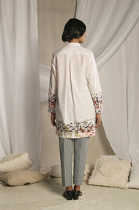 House Print Asymmetric Shirt