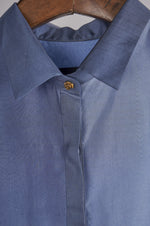 Load image into Gallery viewer, Shades of Blue solid shirt with printed pants Coordinated set
