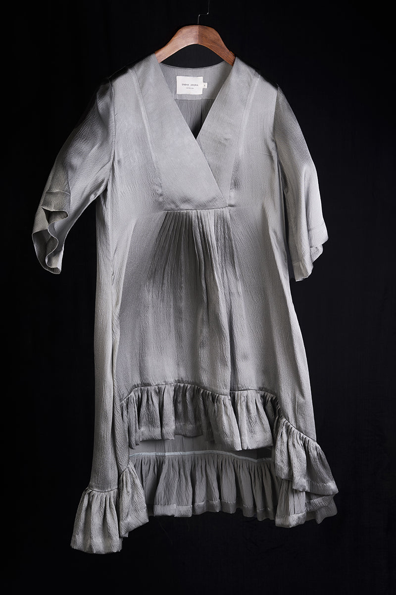 Flash Flowy silk short dress