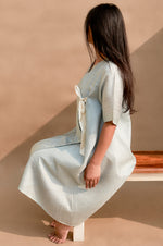 Load image into Gallery viewer, Drizzle Pintucks Overlap Dress With Tie-up Details
