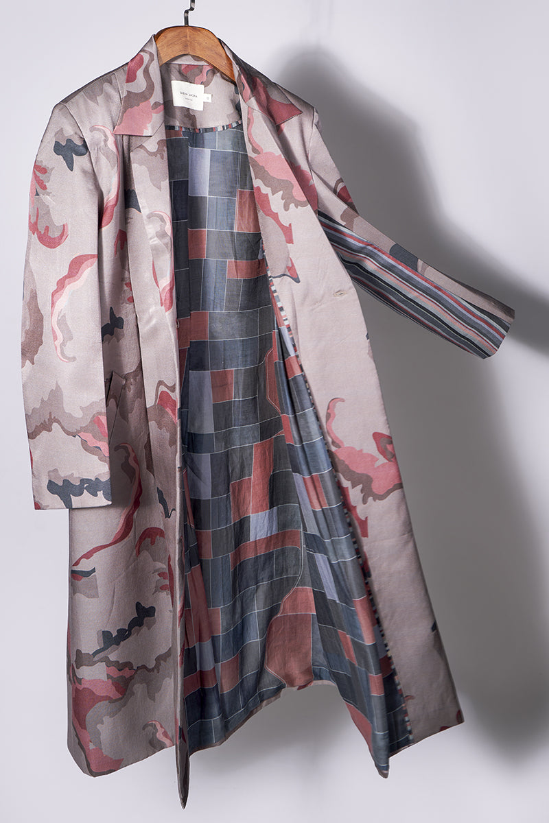 Outlaw abstract print jacket