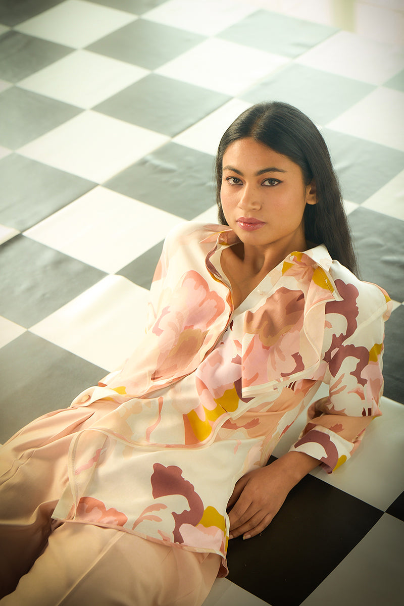 Subtle bloom Silk shirt