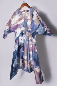 Groovy Paint print silk dress