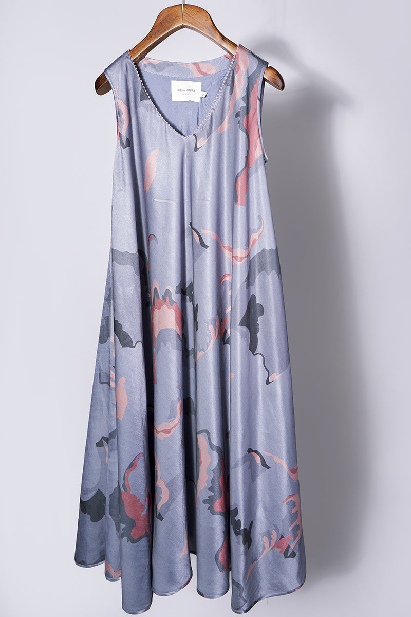 Draft Abstract print Bias dress