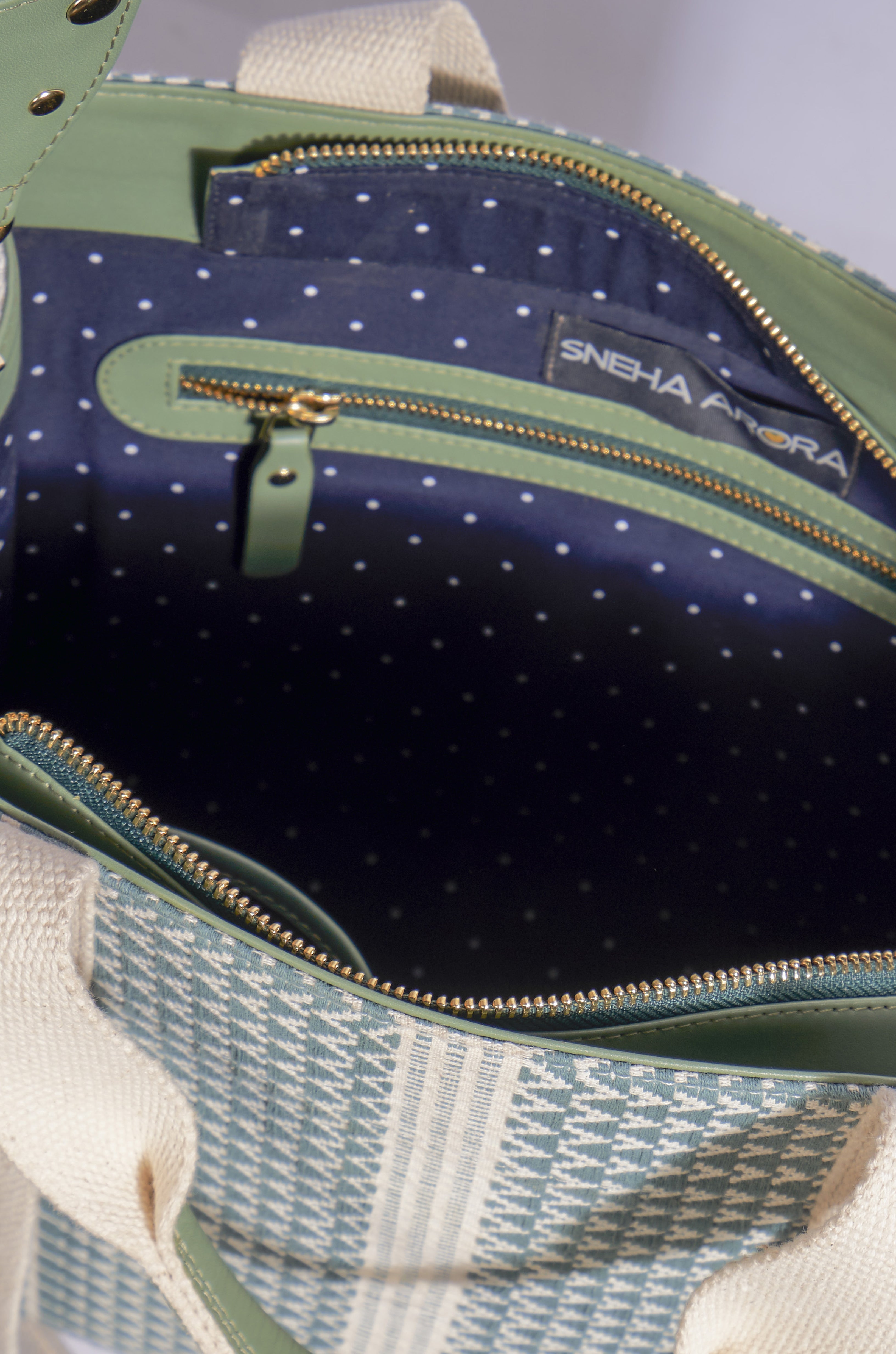 Aqua Textured Book Tote Bag