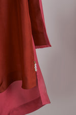Load image into Gallery viewer, Shades of Pink solid shirt with printed pants Coordinated set
