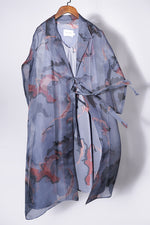 Load image into Gallery viewer, Sheer Sheen abstract organza jacket
