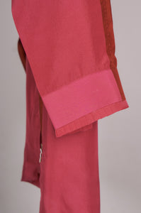 Shades of Pink solid shirt with printed pants Coordinated set