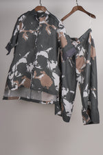 Load image into Gallery viewer, Black print on print Linen Co-ord Set
