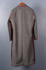 Load image into Gallery viewer, Grey Red Checkered Trench
