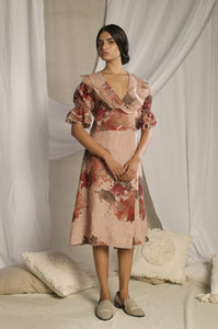 Overlap Floral Dress