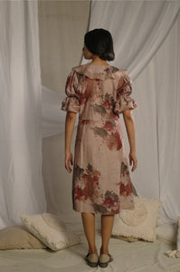 Overlap Floral Dress