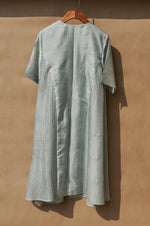 Load image into Gallery viewer, Drizzle Pintucks Overlap Dress With Tie-up Details
