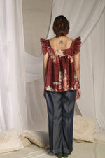 Load image into Gallery viewer, Marsala Floral Top
