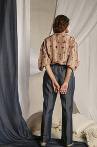 Bishop Sleeve Silk Top