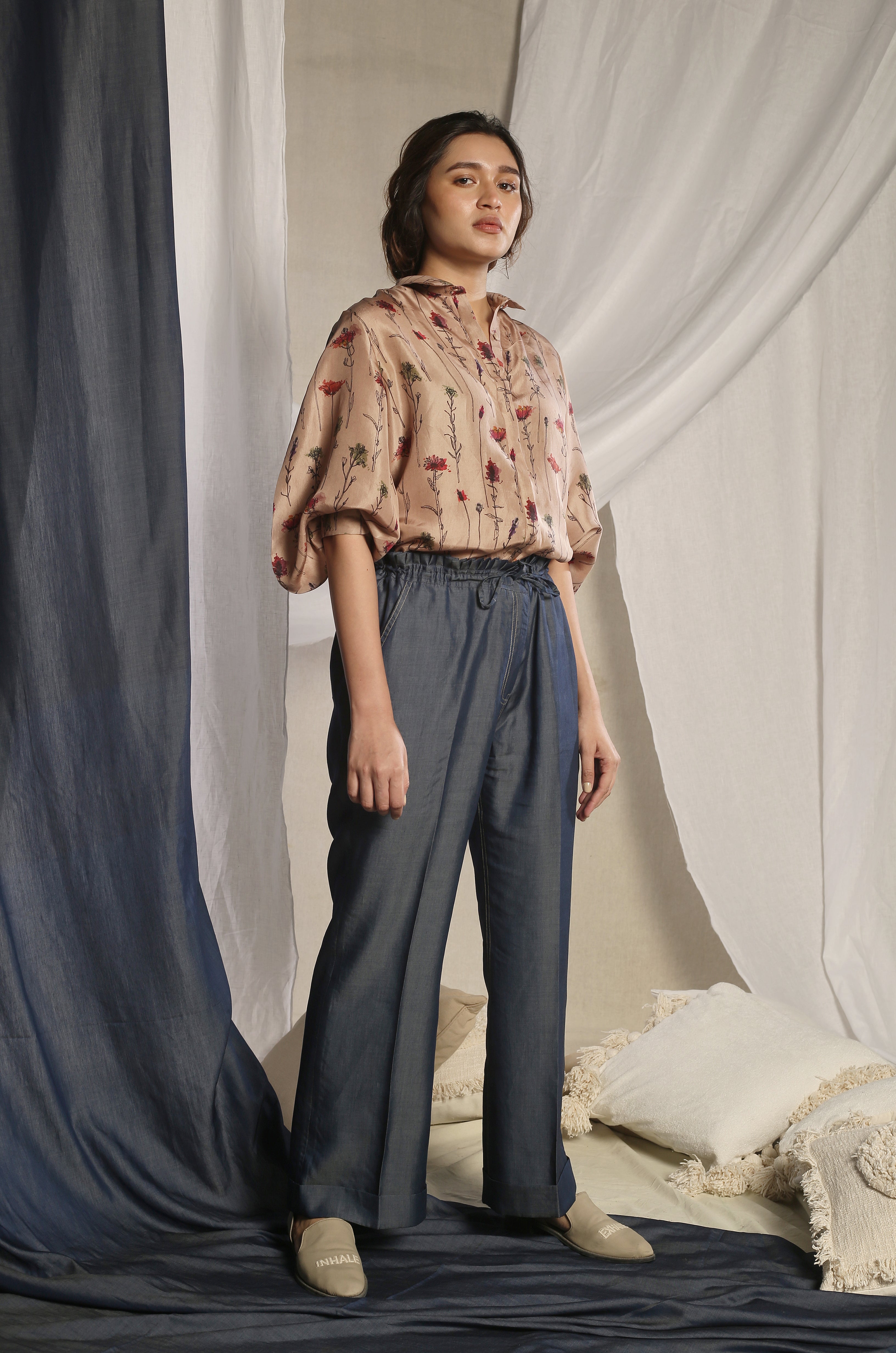Bishop Sleeve Silk Top