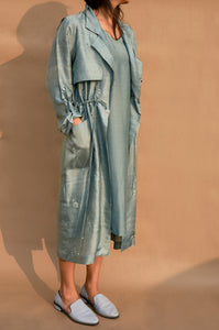Rain Dance Bird Embroidered Trench