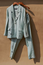 Load image into Gallery viewer, Drizzle Floral Print Linen Pant Suit
