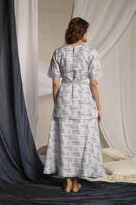 Blue Brushed Tie-up Co-ord
