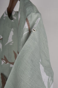 Mint and Beige print on print Linen Co-ord Set