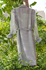 Load image into Gallery viewer, Denim Jacket With Organza Sleeve Detailing
