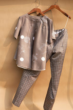 Load image into Gallery viewer, Mancrush Flamingo Print Blouse With Checks Trouser Co-ord Set
