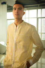 Load image into Gallery viewer, Yellow checks shirt
