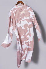 Load image into Gallery viewer, Peach linen print kurta
